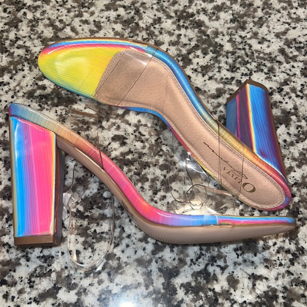 Multicolor Sandal Heels
